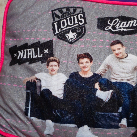 One Direction Pink Purple Grey Boombox Decorative Pillow - Picture 3 of 9